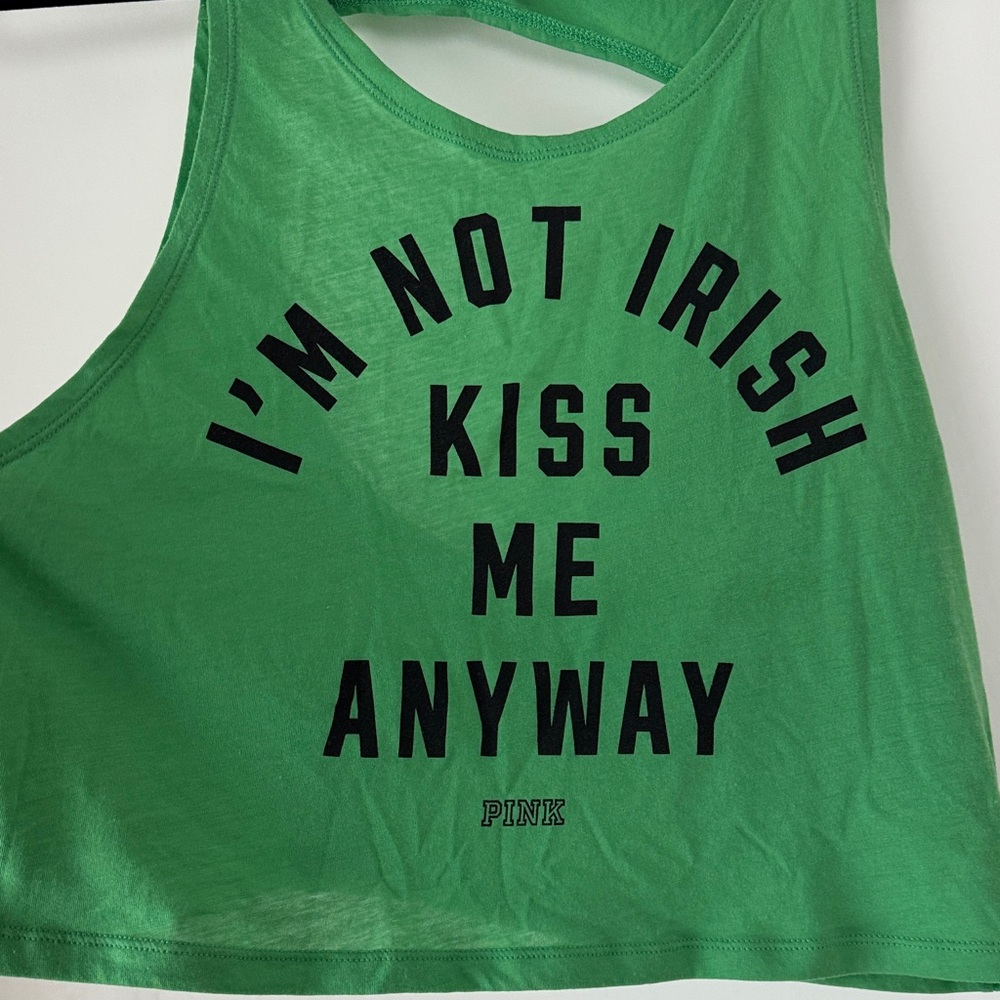 PINK Victoria's Secret Green Crop Top